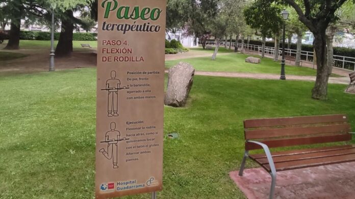 Parte del jardín terapéutico del Hospital Guadarrama