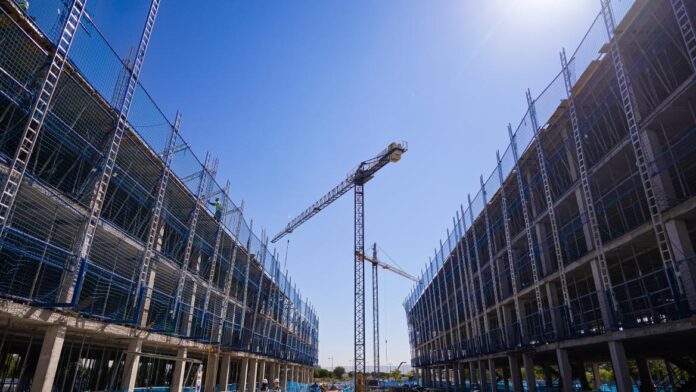 Una construcción de viviendas