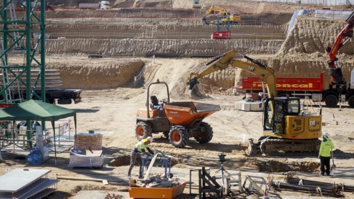 Una construcción de viviendas