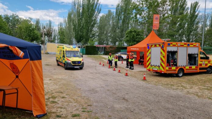 SUMMA 112 y ERIVE, en un simulacro de catástrofe en Algete
