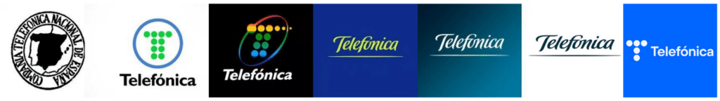 Historia y evolución de Telefónica 1 evolucion logos telefonica