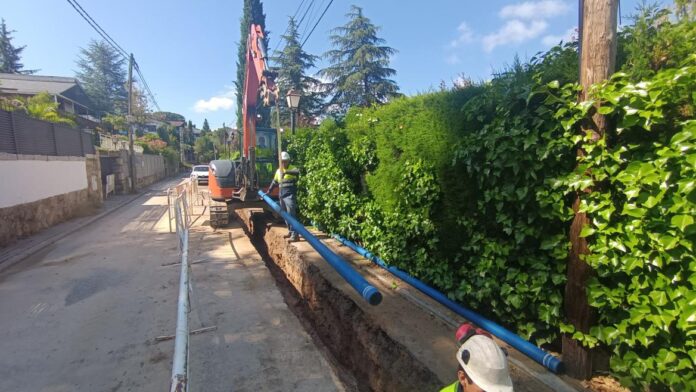 Obras de renovación de tuberías del Canal de Isabel II 