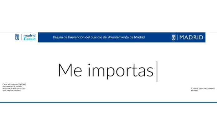 Portal web de prevención del suicidio del Ayuntamiento de Madrid