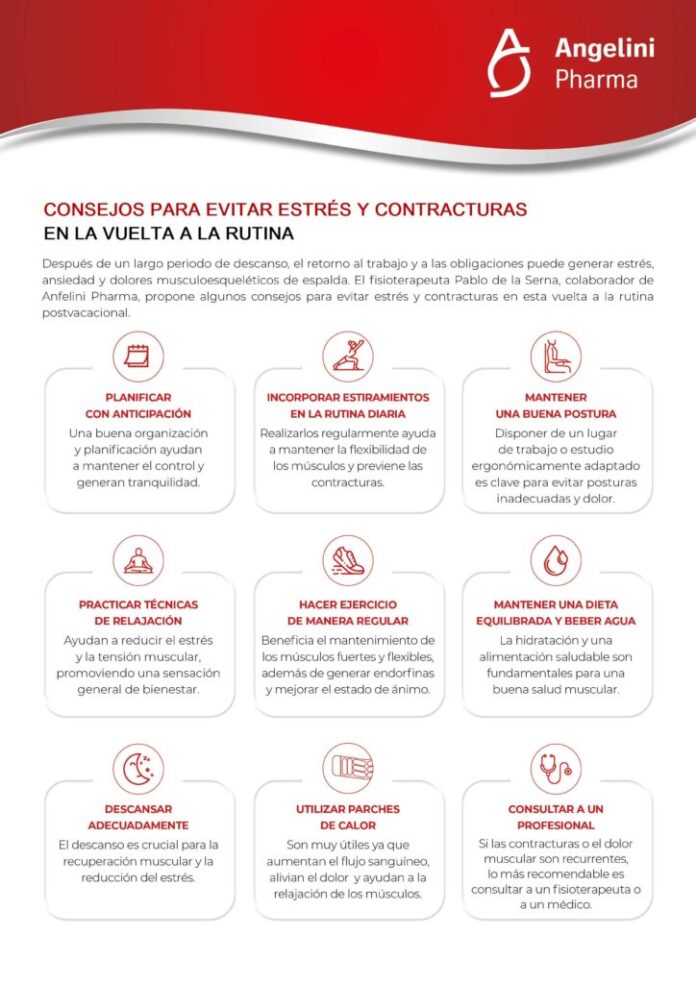 Cómo evitar estrés y contracturas en la vuelta a la rutina, según Pablo de la Serna