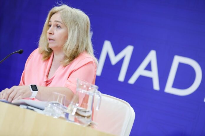 Inma Sanz en la rueda de prensa posterior a la Junta de Gobierno