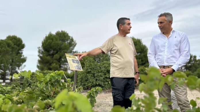 El consejero Carlos Novillo durante su visita a la finca El Encín del IMIDRA