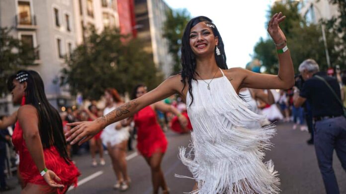 Participante en la Cabalgata de Hispanidad
