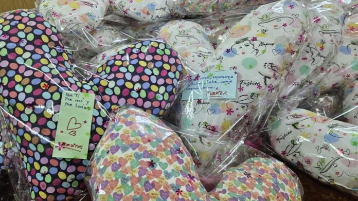 Cojines con forma de corazón