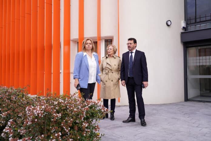 Sanz, García Romero, Fernández y González en la visita de hoy
