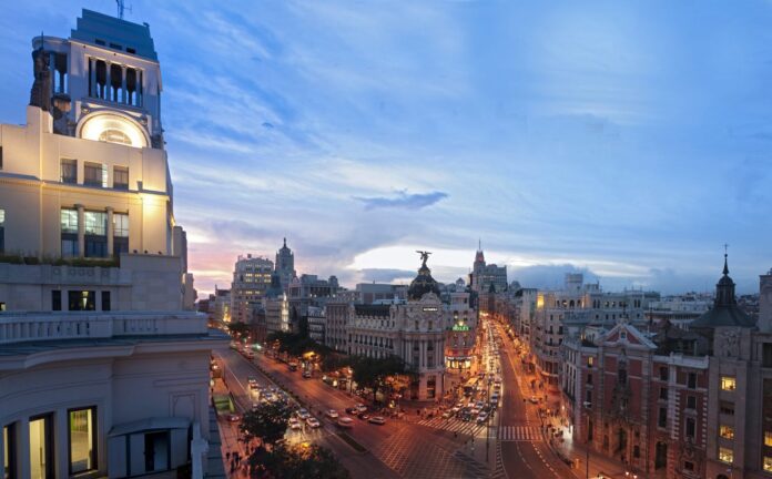Vista panorámica de la ciudad de Madrid