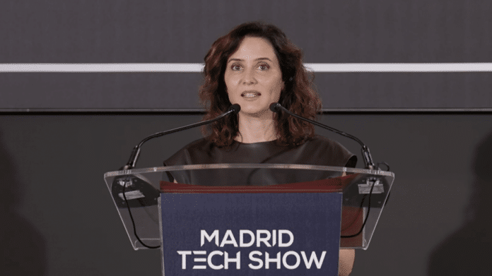La presidenta durante su intervención