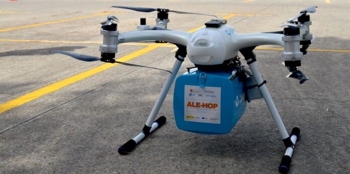Imagen de uno de los drones del proyecto Ale-Hop de CITET