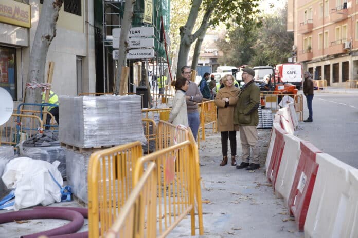 Visita de hoy a la remodelación de la calle Jerónima Llorente