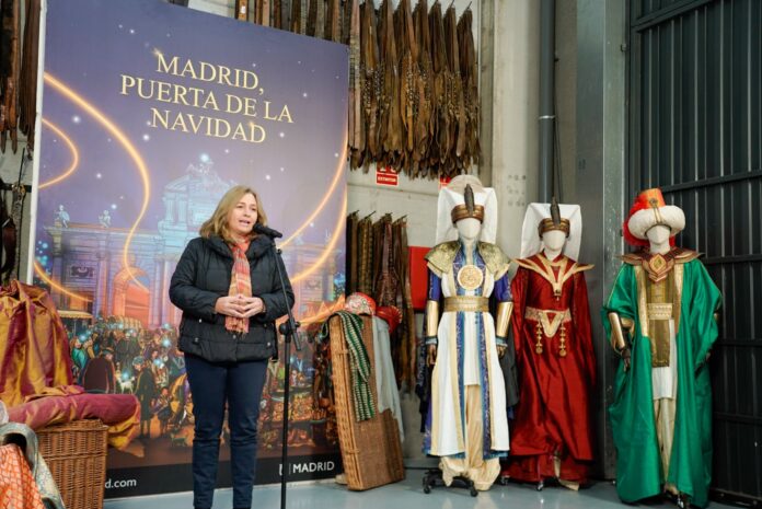 Sanz durante la presentación de la Cabalgata de Reyes 2024