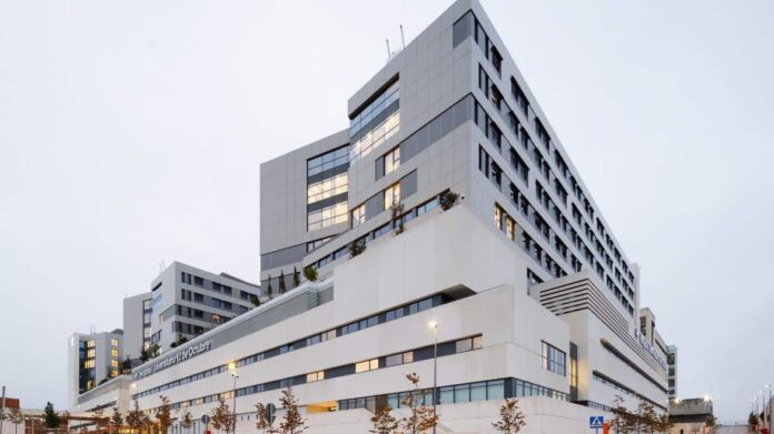 Nuevo Hospital 12 de Octubre visto desde un lateral