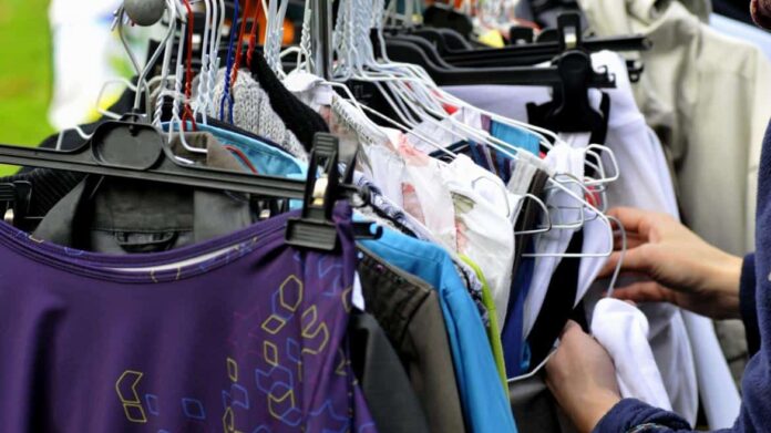 Un puesto de comercio ambulante
