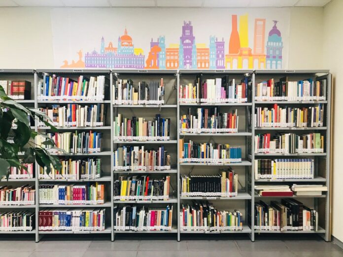 Estantería con libros de una de las bibliotecas públicas municipales