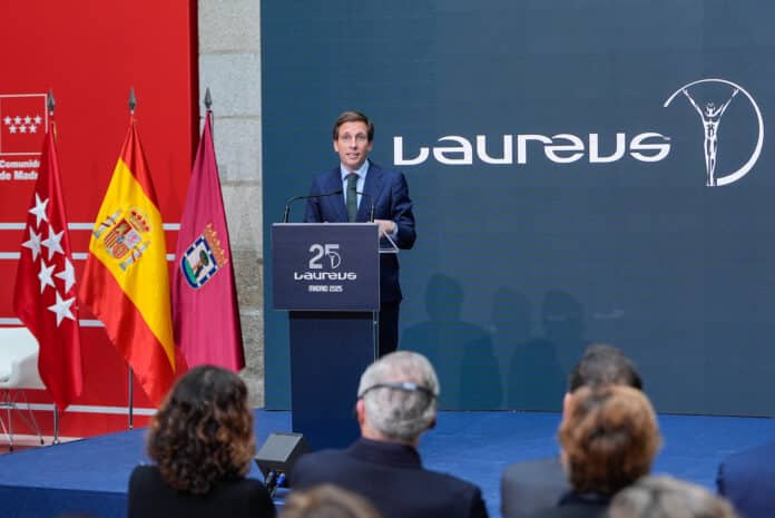 El alcalde de Madrid, José Luis Martínez-Almeida, durante el acto de presentación de los nominados a los Laureus World Sports Awards 2025