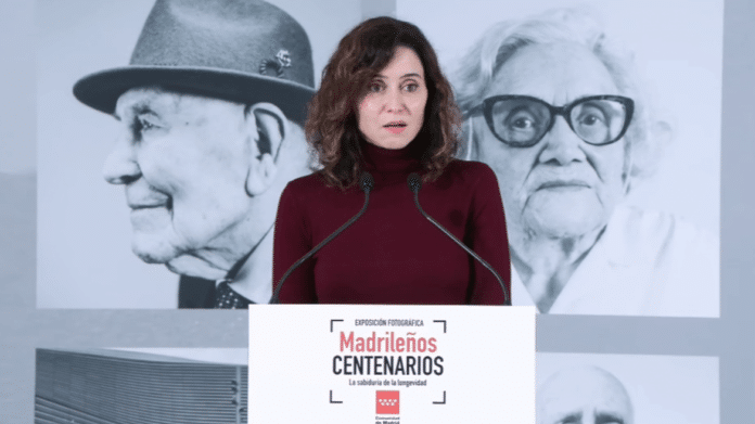 La presidenta Isabel Díaz Ayuso ofrece declaraciones