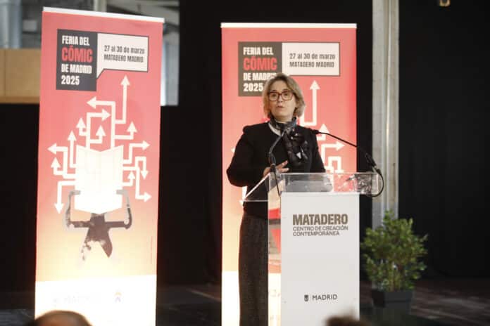 Rivera de la Cruz en la presentación de la I Feria del Cómic de Madrid