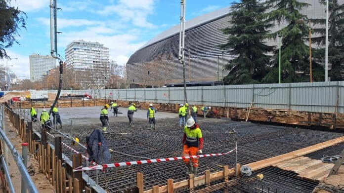 obras de la nueva estación de Metro Santiago Bernabéu