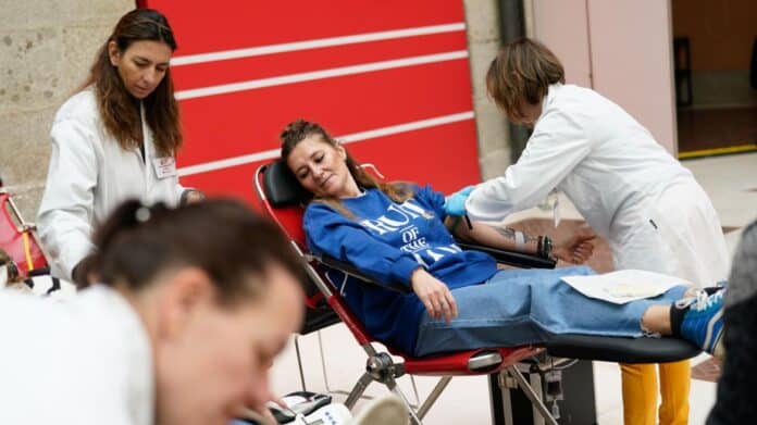 donación de sangre en hospital