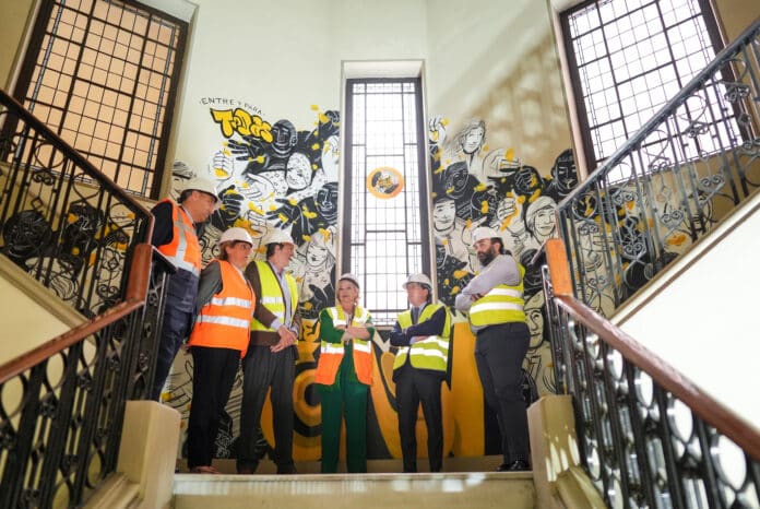 Visita de esta mañana al inicio de las obras en Prado 30