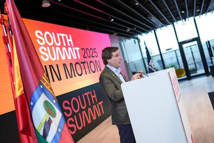 El alcalde de Madrid, José Luis Martínez-Almeida, en el acto de presentación de la XIV edición de South Summit Madrid