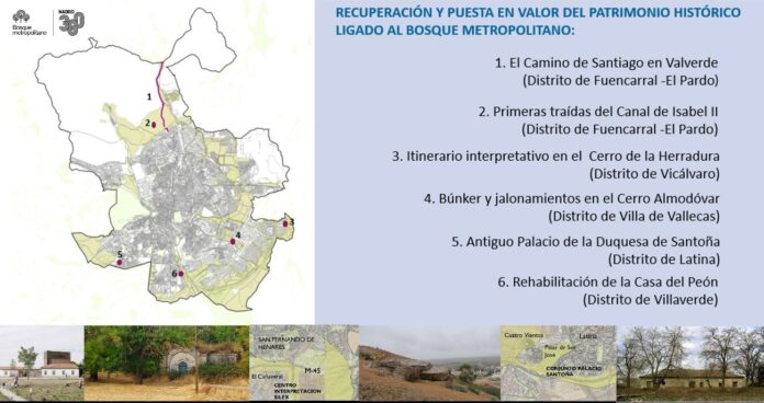 el Ayuntamiento de Madrid llevará a cabo diferentes acciones que pondrán en valor la vinculación del patrimonio histórico con el natural en el Bosque Metropolitano