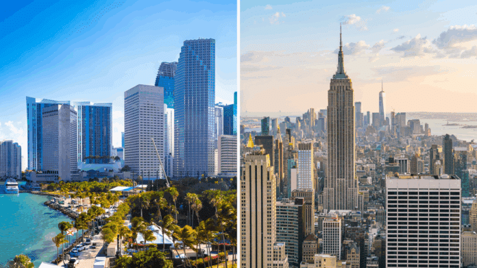 Imágenes de Miami y Nueva York 