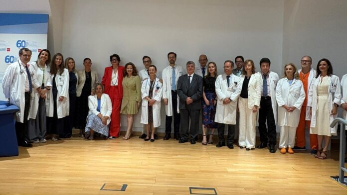 La consejera Fátima Matute en la presentación del primer trasplante cardiopulmonar con órganos de un donante en asistolia