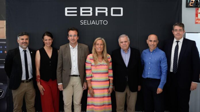 Rocío Albert durante su visita a la ciudad del automóvil de Leganés por su 35 aniversario