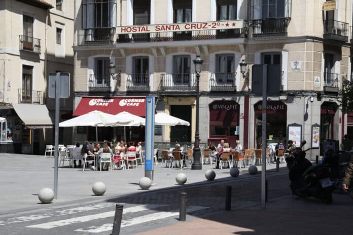 Imagen de archivo de terrazas en Madrid