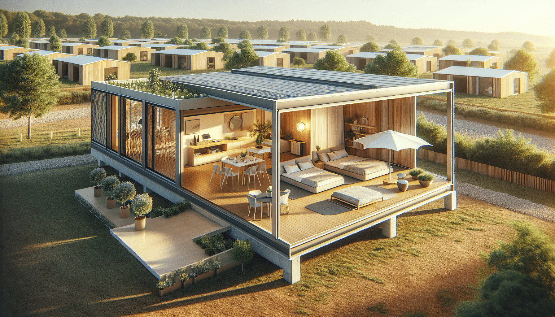 Innovadora Casa Prefabricada de Tres Habitaciones y Terraza Cubierta Revoluciona