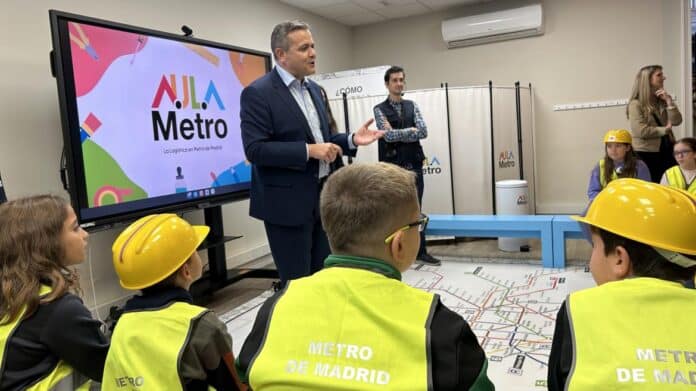 Jorge Rodrigo en una actividad de Aula Metro