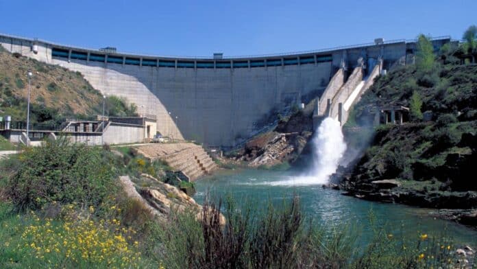 Vista de un embalse de la Comunidad de Madrid