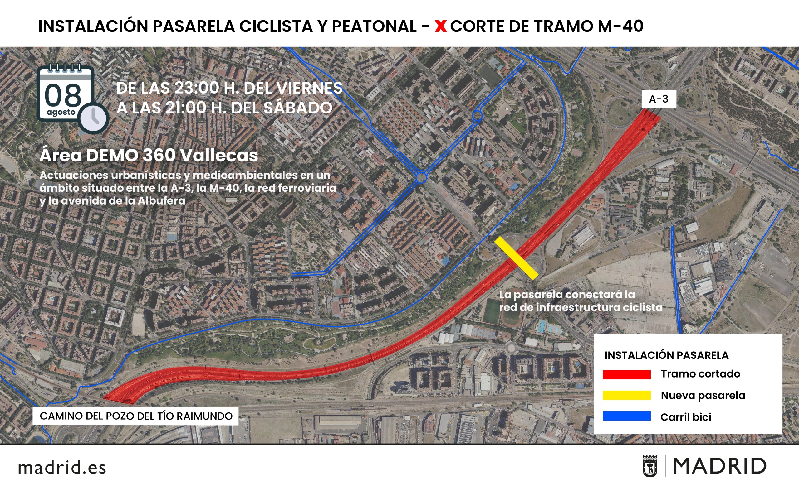 El Ayuntamiento Inaugura Pasarela para Unir Vallecas y Superar Barreras de la M-40