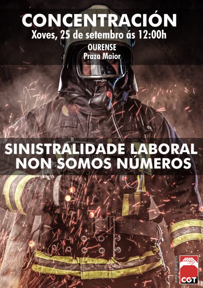 Imagen de CGT se moviliza en Ourense para denunciar la siniestralidad laboral
