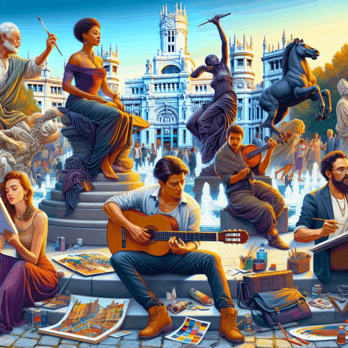 Acción artística en la Plaza de Cibeles explora perspectivas diversas