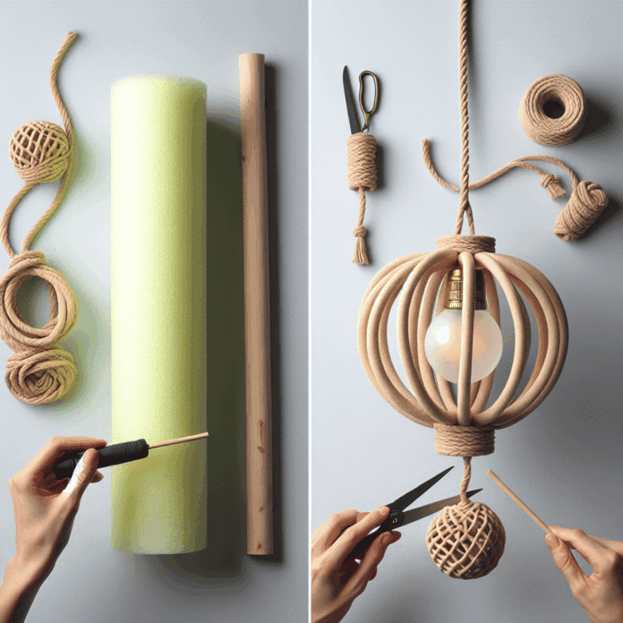 Crea una Lámpara Colgante Sofisticada con un Churro de Piscina Juan Hernández