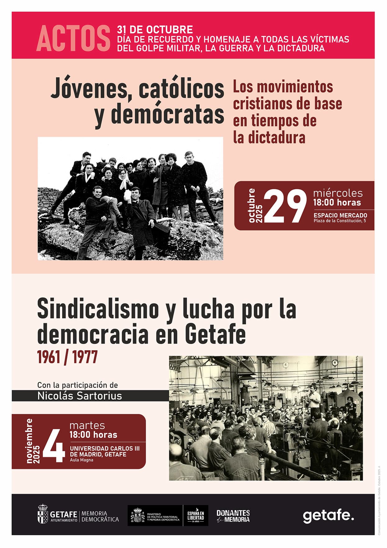Getafe Lanza Ciclo de Eventos Enfocados en la Juventud y la Preservación de la Memoria Democrática