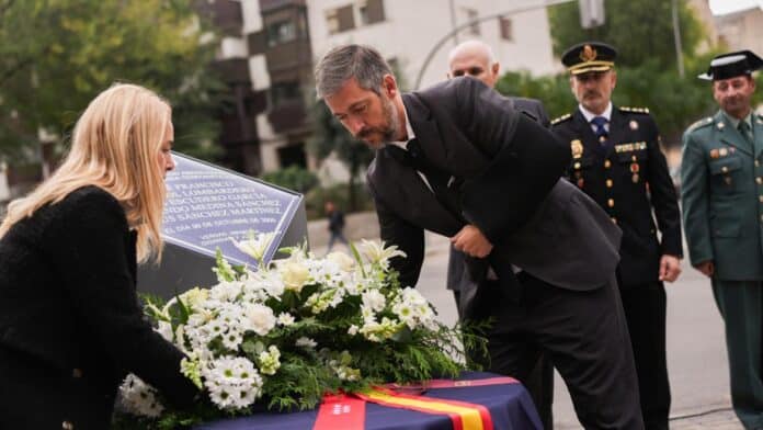 Homenaje en Madrid al Magistrado José Francisco de Querol en El consejero Miguel Ángel García Martín durante el descubrimiento en la Audiencia Provincial de Madrid de la placav