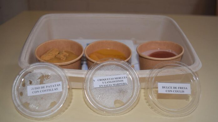 Imagen de alimentos tratados para su consumo por personas con disfagia orofaríngea