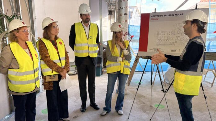 La viceconsejera Laura Gutiérrez durante la visita a las obras 