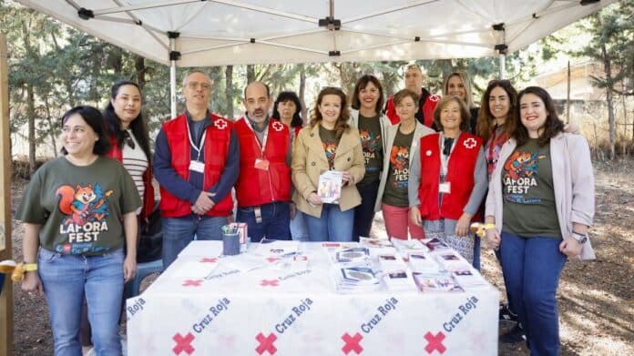 Fátima Matute durante su visita el hospital Lafora para visibilizar la salud mental