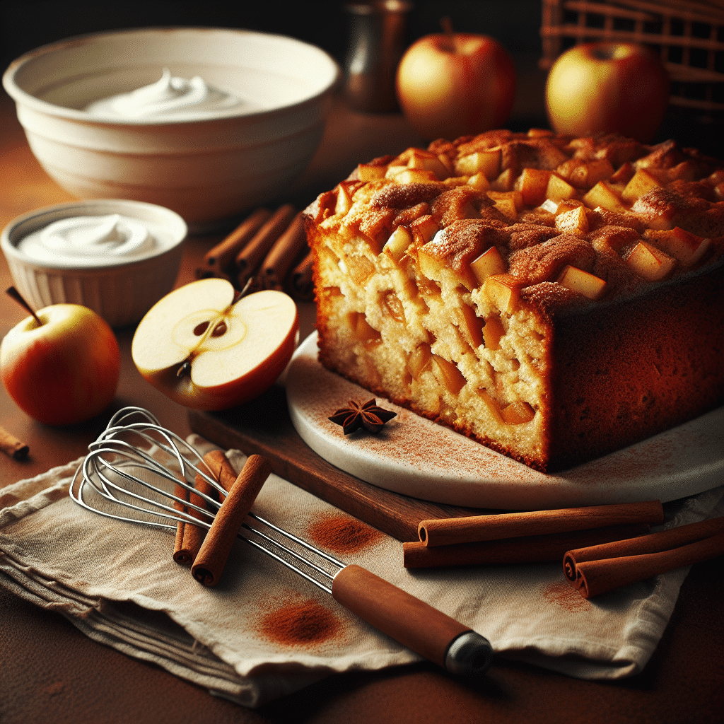 Bizcocho de Manzana Extra Jugoso: La Receta Ideal con Yogur Griego y Canela