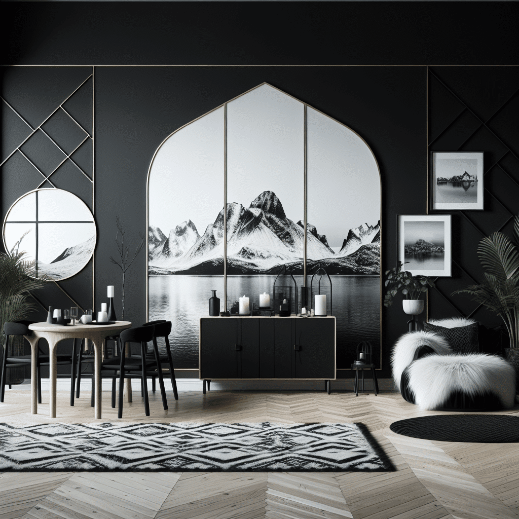 Dark Scandi: Elegancia y Contraste en Estilos Nórdicos con Paredes Negras
