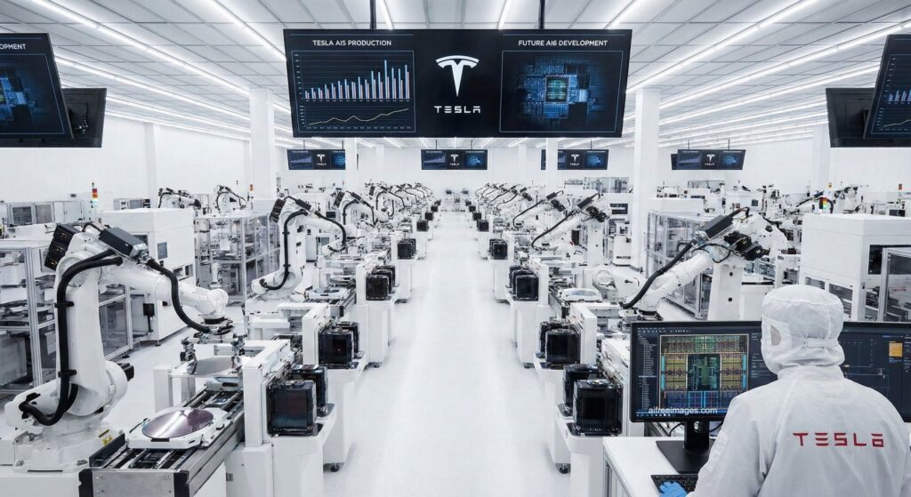 Elon Musk asegura que Tesla superará la producción de chips de IA de sus rivales combinados.