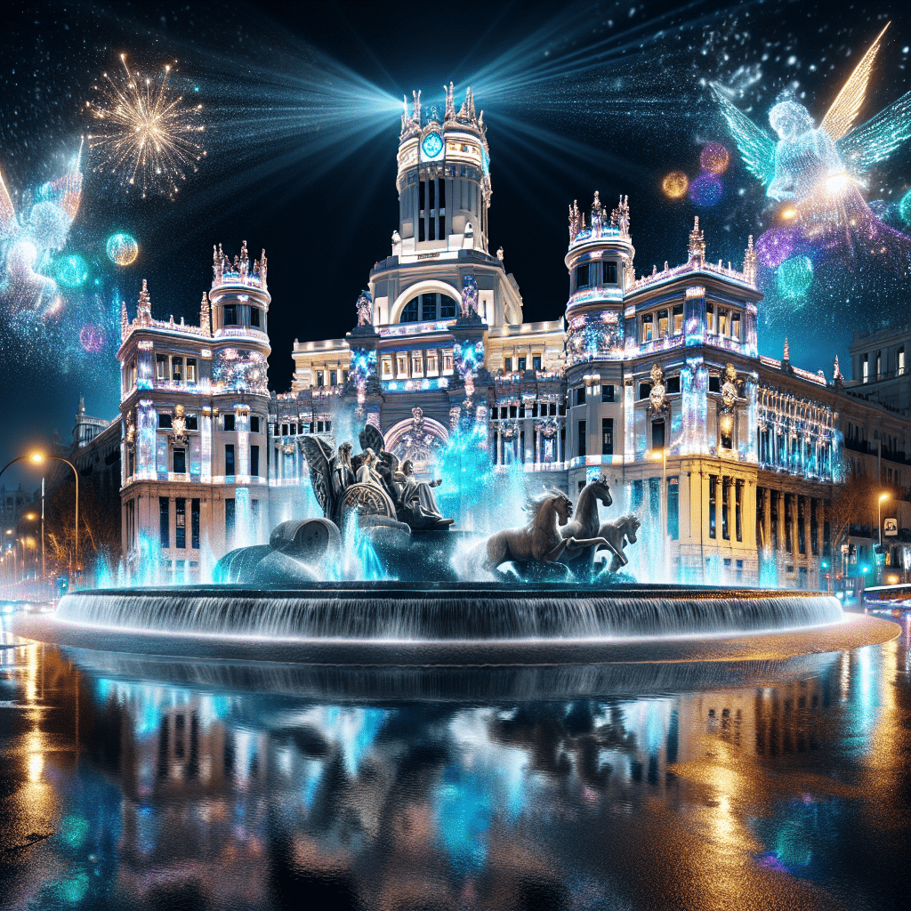 Espectacular Videomapping y Encendido Navideño en Cibeles Iluminan Madrid