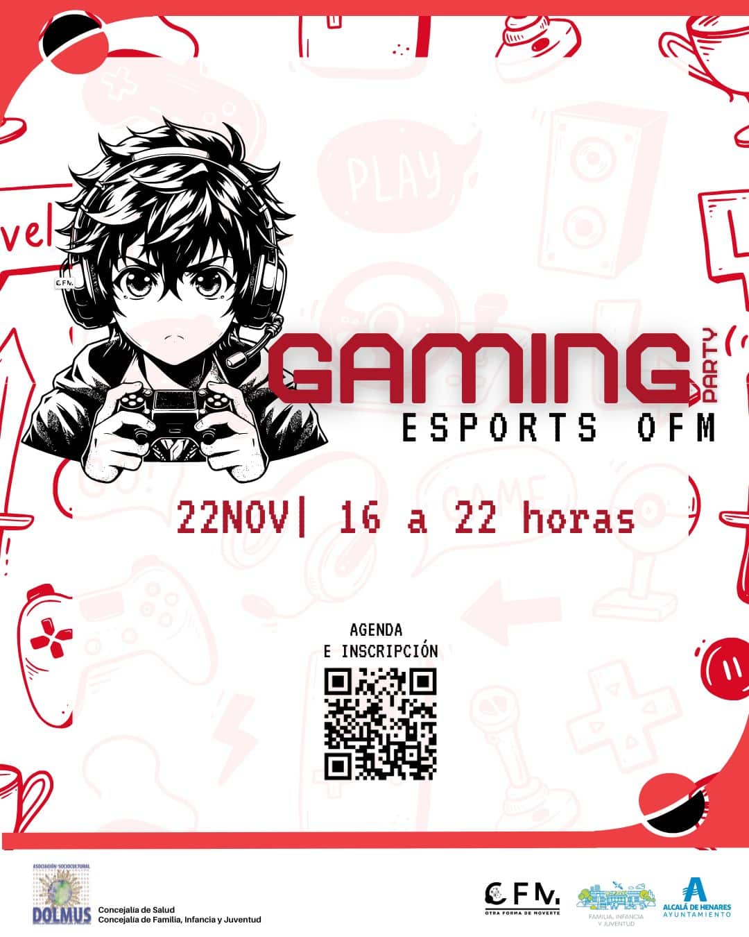 Evento de Gaming y Esports en Alcalá de Henares como parte del programa Otra Forma de Moverte este sábado.